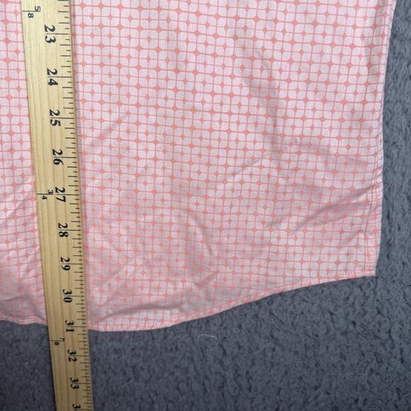 Maceoo Button Shirt Mens 6 2XL Galileo Blocks Orange Flip Cuff Italian Jacquard - Picture 8 of 9